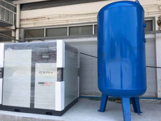 ติดตั้งปั๊มลมสกรู Comptech CT75 IPM