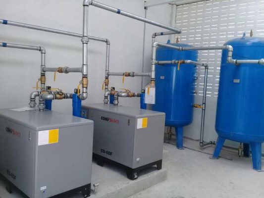 ติดตั้งปั๊มสกรู August SF45